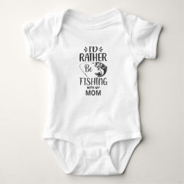 Ich fische lieber mit Mama Bodysuit Baby Strampler