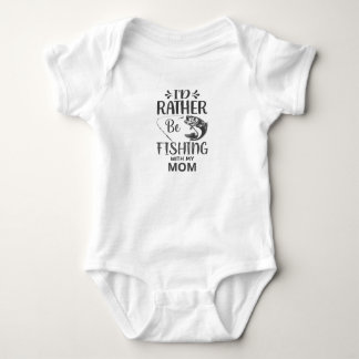 Ich fische lieber mit Mama Bodysuit Baby Strampler
