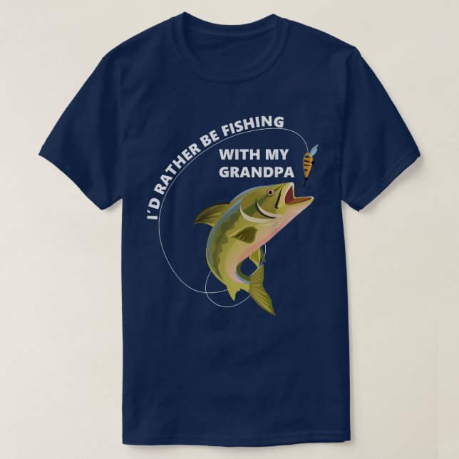 Ich fische lieber mit meinem Opa Tshirt (Design vorne)