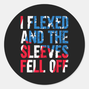 Ich flechte und die Ärmel fielen von der amerikani Runder Aufkleber