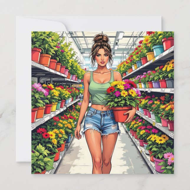 Ich flehe deinen Garten an | Funny Puff für den Fr Karte (Vorderseite)