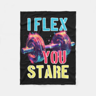 Ich flex you starre fleecedecke
