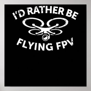 Ich fliege eher Vintage Geschenke für FPV Drone Pi Poster
