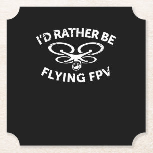 Ich fliege eher Vintage Geschenke für FPV Drone Pi Untersetzer