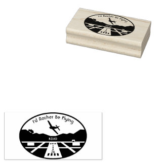 "Ich fliege lieber" Flughafen Flugzeug Wood Briefm Gummistempel