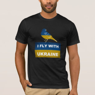 Ich fliege mit der Ukraine, dem Nationalen Nachtig T-Shirt