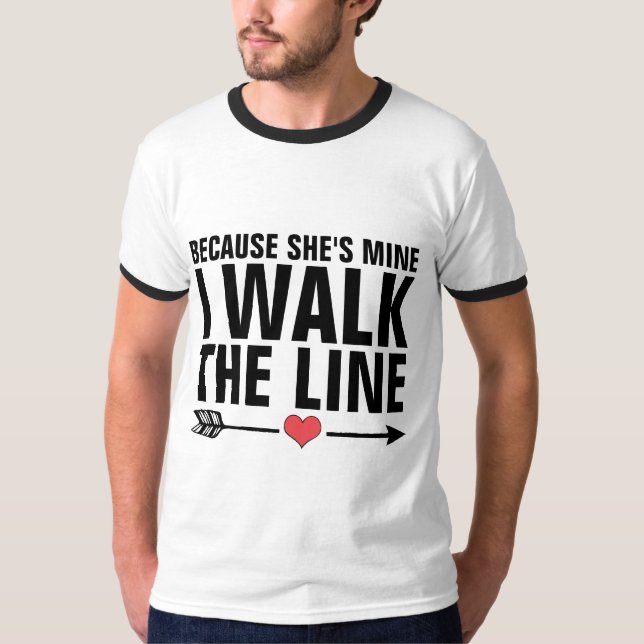 ICH FLIESE DIE LINIE, Husband oder Freund T-Shirt (Vorderseite)