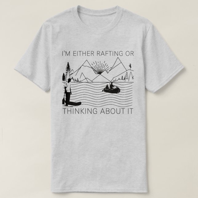 Ich fließe entweder auf einem Floß oder denke darü T-Shirt (Design vorne)