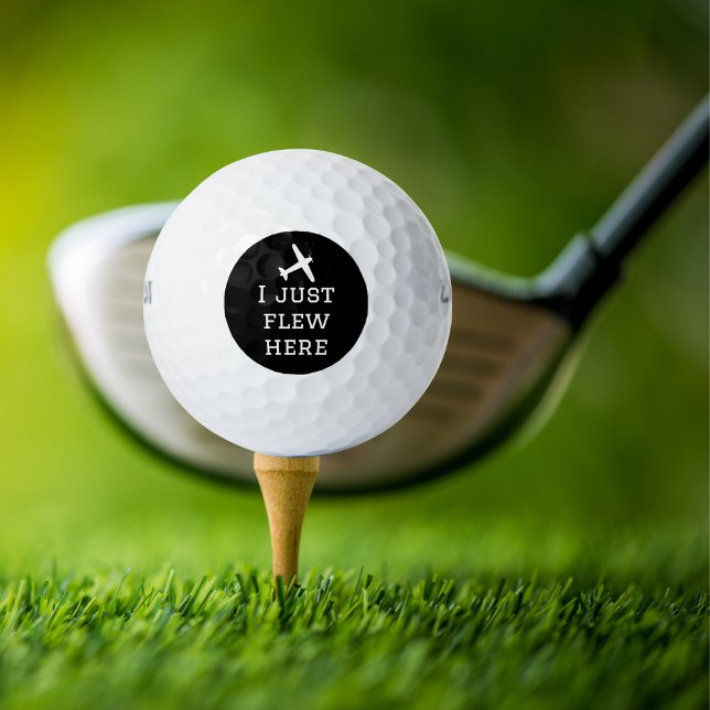 Ich flog einfach hierher, lustig, Cool, fliegerisc Golfball (Von Creator hochgeladen)