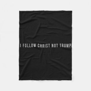Ich folge Christus, nicht Trump, widerstehe christ Fleecedecke