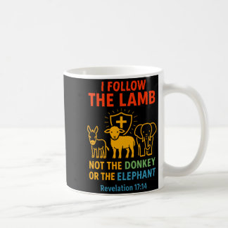 Ich folge dem Lamm, nicht Esel oder Elefant Christ Kaffeetasse
