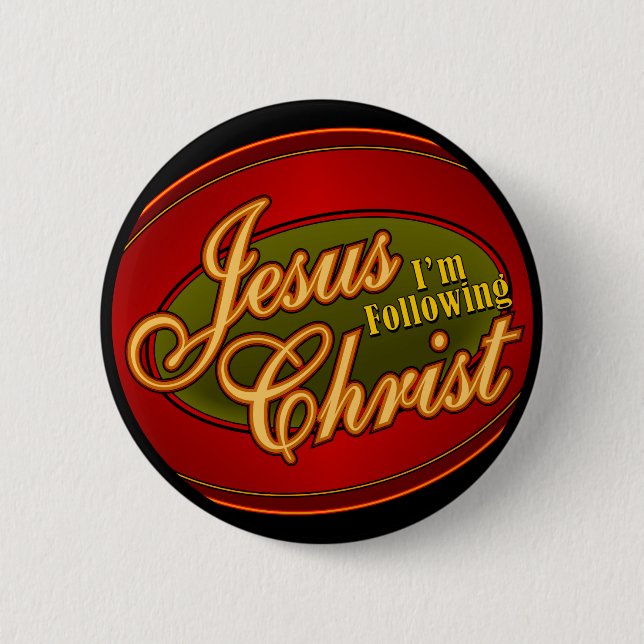 Ich folge Jesus Christus Button (Vorderseite)