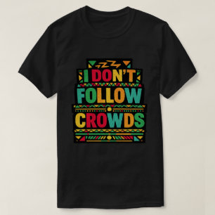 Ich folge keinen Massen Retro Boho Zitat T-Shirt