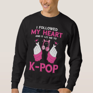 Ich folgte meinem Herzen K Pop Musik Kopfhörer Her Sweatshirt