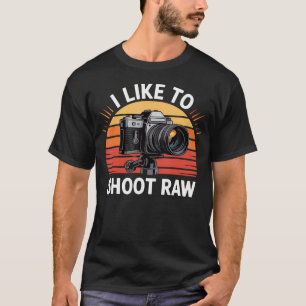 Ich fotografiere gerne im Raw-Format Kamera-Design T-Shirt