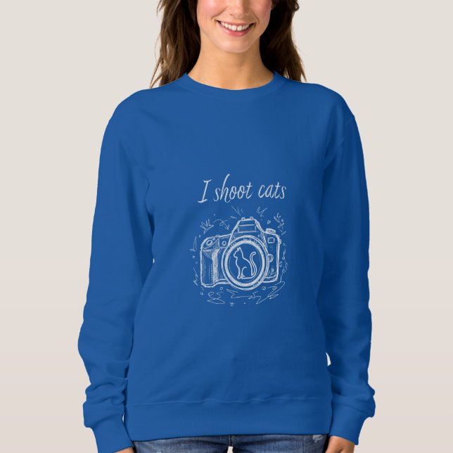 Ich fotografiere Katzen - Lustige Katzenfotografie Sweatshirt (Vorderseite)