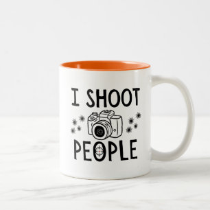Ich fotografiere Menschen Fotografie Fotograf Tass Zweifarbige Tasse