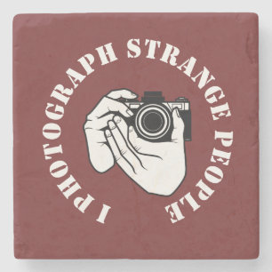 Ich fotografiere seltsame Menschen Steinuntersetzer