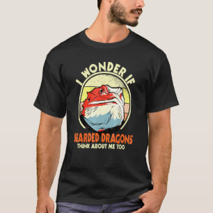 Ich frage mich, ob Bartagamen an mich bärtig denke T-Shirt