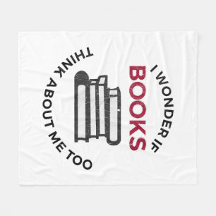 Ich frage mich, ob Bücher auch an mich denken - Fu Fleecedecke