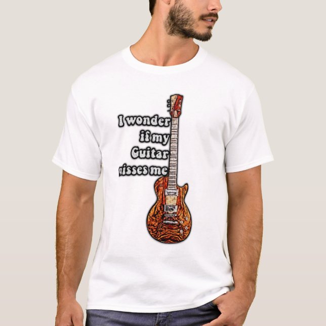 Ich frage mich, ob meine Gitarre mich vermisst. Vi T-Shirt (Vorderseite)