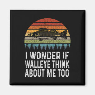 Ich frage mich, ob Walleye denken über mich Funny Magnet