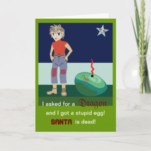 Ich fragte für einen Drachen Feiertagskarte