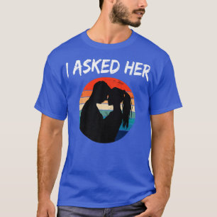 Ich Fragte ihre Verlobte Vorschlag Verlobung Offen T-Shirt