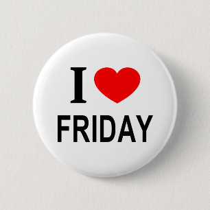 ICH ❤️ FREITAG I LIEBE FREITAG ICH HERZHEILIGE FRE BUTTON
