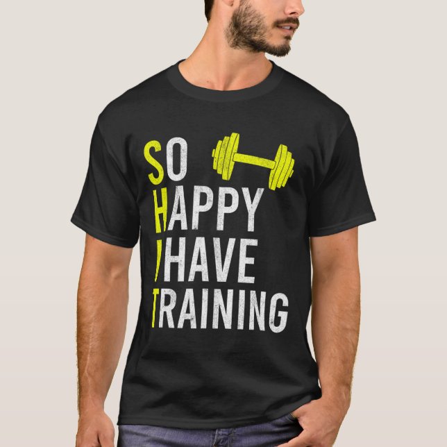 Ich freue mich also, Bodybuilding Gym Weightli zu  T-Shirt (Vorderseite)