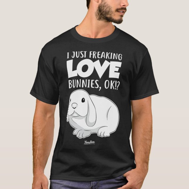 Ich friere einfach Liebe Bunnies T-Shirt (Vorderseite)