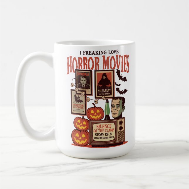 Ich friere Liebe Horror-Filme Kaffeetasse (Links)