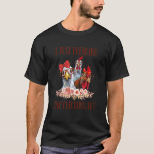 Ich friere nur Liebe Hühner Bauer Landwirtschaft L T-Shirt