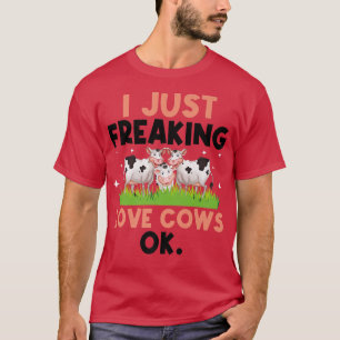 Ich friere nur Liebe Kühe Ok Rind Züchter Bauer T-Shirt