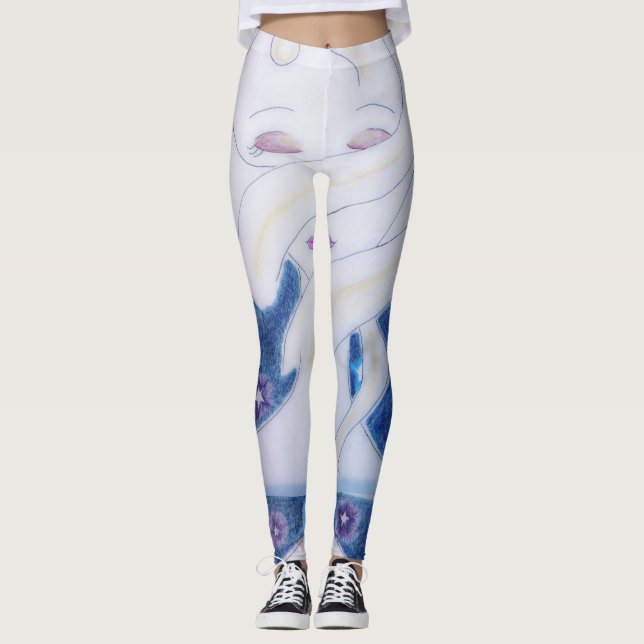 Ich fühle mein Universum Leggings (Vorderseite)
