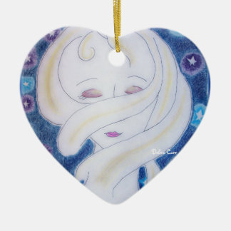 Ich fühle meine Universe-Herz-Ornament Keramikornament
