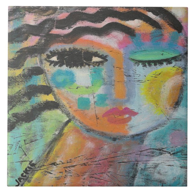 Ich fühle mich auf OSB-Motherboard gut Abstrakte A Fliese (Vorderseite)