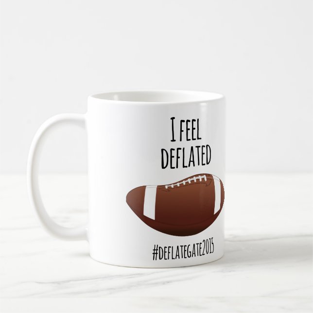 Ich fühle mich deflated.. Deflate Gate 2015 Kaffee Tasse (Links)