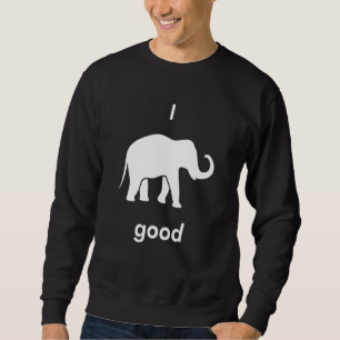 Ich fühle mich gut, Elefant Arabische Buchstaben Sweatshirt