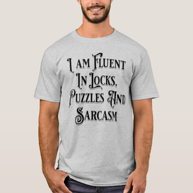 Ich fühle mich im Locks Puzzles-Escape-Zimmer im L T-Shirt (Vorderseite)