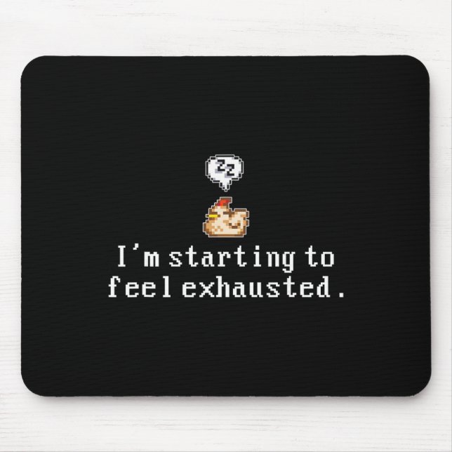 Ich fühle mich langsam erschöpft, schläfriges Huhn Mousepad (Vorne)