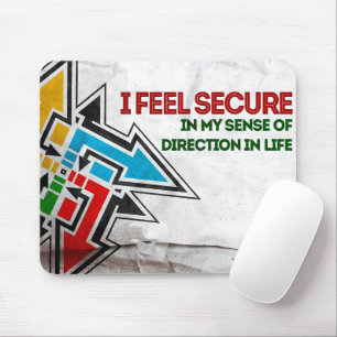 "Ich fühle mich sicher" Motivation Affirmation Mousepad