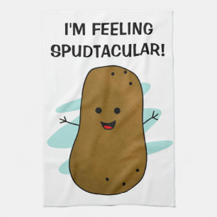 Ich fühle mich spudtakulär Kartoffel Geschirrtuch