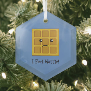 Ich fühle mich Waffle Ornament Aus Glas