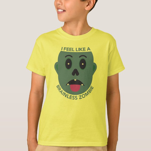 Ich fühle mich wie ein brainloser Zombie-Kids-T -  T-Shirt (Vorderseite)