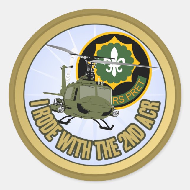 Ich fuhr mit der 2. ACR Runder Aufkleber (Vorderseite)