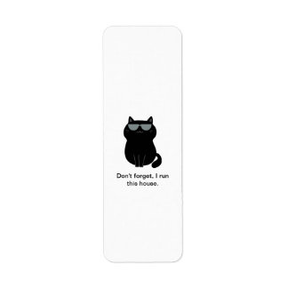 Ich führe den Haushalt - Süße Katze - Rücksendeadr