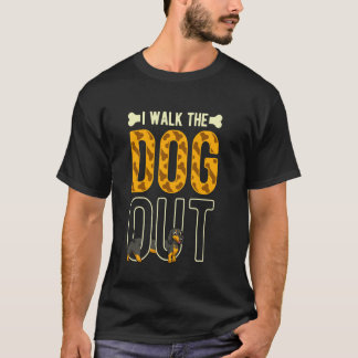 Ich führe den Hund spazieren Lustiger Wiener-Dog-P T-Shirt