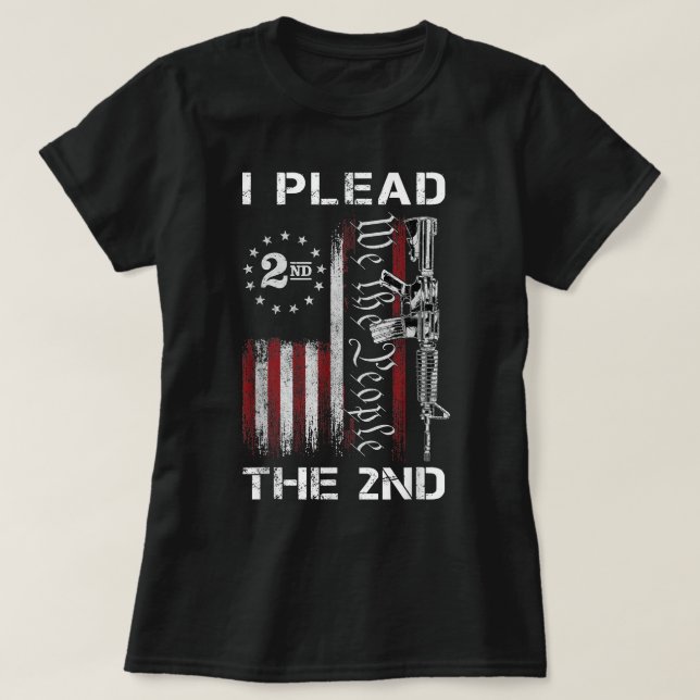 Ich führe die 2. We The People USA Flag AR-15 Rifl T-Shirt (Design vorne)