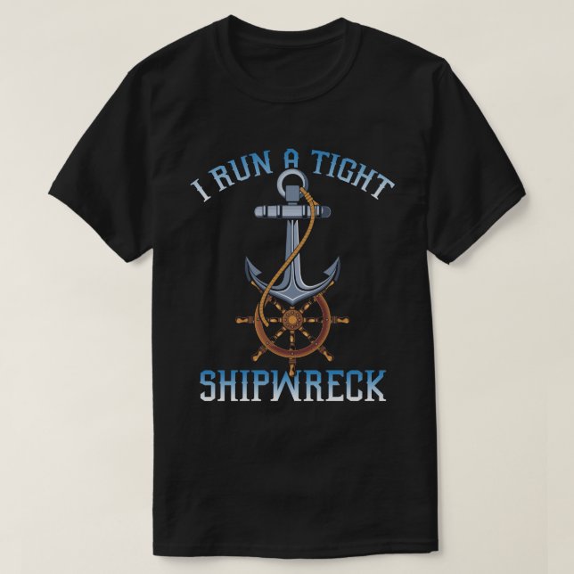 ich führe ein enges Schiffswrack T-Shirt (Design vorne)